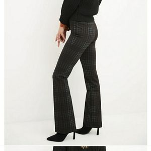 Rakucci Pullon Plaid Boot Pant With Tummy Control